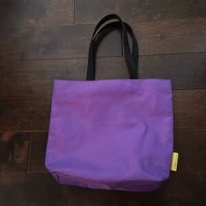 Clinique x Donald Purple reversible tote